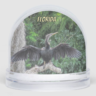 Anhinga in the Sun – Florida Wetlands Oil Painting Schneekugeln