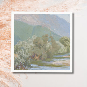 Aniene-Fluss Atemberaubende Art Nouveau-Landschaft Serviette