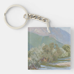 Aniene River Atemberaubende Jugendstil-Landschaft Schlüsselanhänger