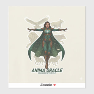 „Anima Oracle Kriegerin   Mystische Schutzfantasie Aufkleber