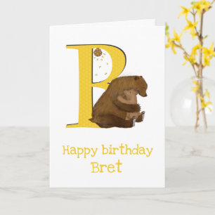 Animal ABC B est pour la carte d'anniversaire de l