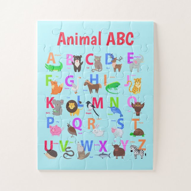Animal ABC Design Jigsaw Puzzle (Vertikal)