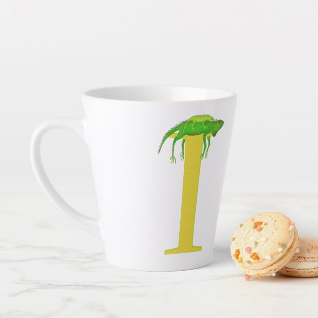 Animal ABC I est pour iguana latte mug (En situation)