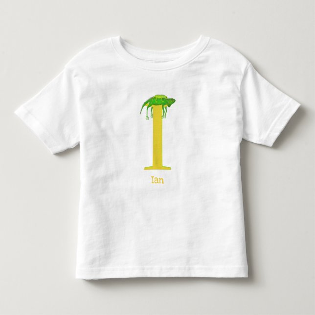 Animal ABC I est pour t-shirt iguana (Devant)