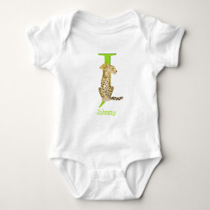 Animal ABC J ist für Jaguar Baby Bodysuit Strampler