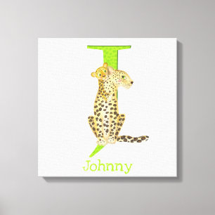 Animal ABC J ist für Jaguar Leinwand gedruckt