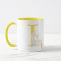 Animal ABC L is for llama mug