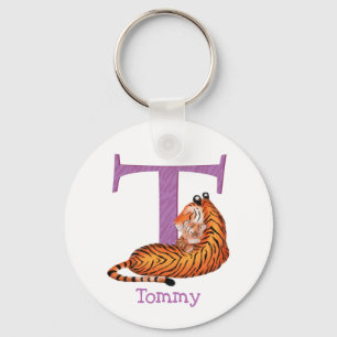 Animal ABC T is for tiger key ring Schlüsselanhänger