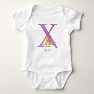 Animal ABC X ist für xerus Baby Bodysuit Baby Strampler