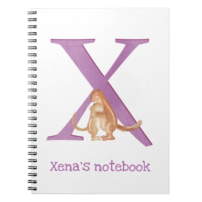Animal ABC X ist für Xerus-Notizbuch geeignet Notizblock (Vorderseite)