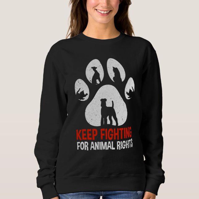 Animal Activist Rescue Animals Conservation Rights Sweatshirt (Vorderseite)