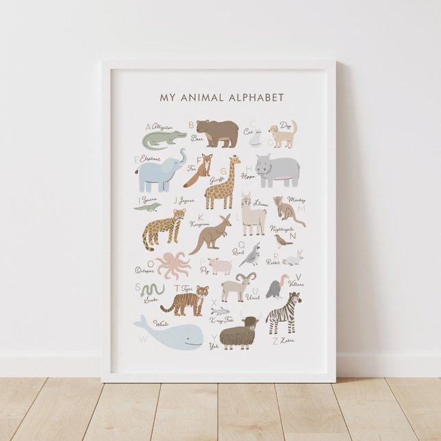 Animal Alphabet ABC Kinder Zimmerdekor Poster (Von Creator hochgeladen)