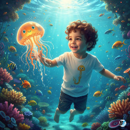 Animal Alphabet J für Quallen Baby T-shirt