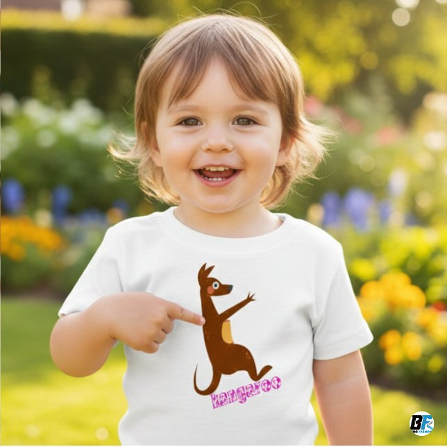 Animal Alphabet K für Kangaroo Baby T-shirt (Von Creator hochgeladen)