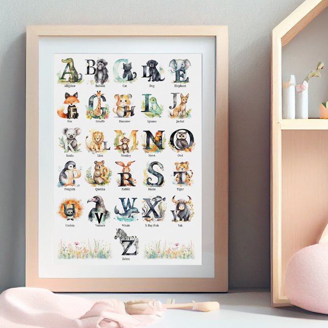Animal Alphabet | Kinderzimmer Art Poster (Von Creator hochgeladen)