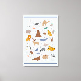 Animal Alphabet Kinderzimmer Kids Room Leinwanddruck