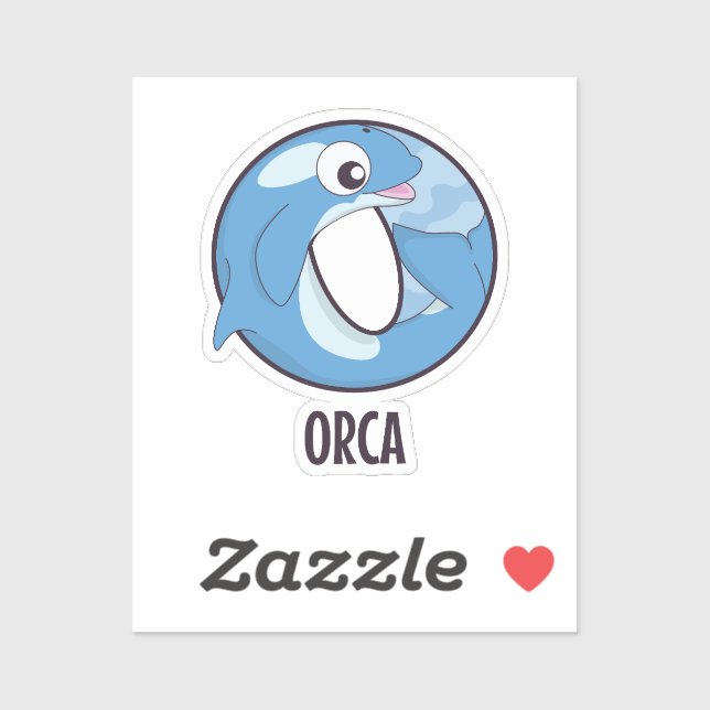 Animal Alphabet Letter - O (Orca) Aufkleber (Blatt)