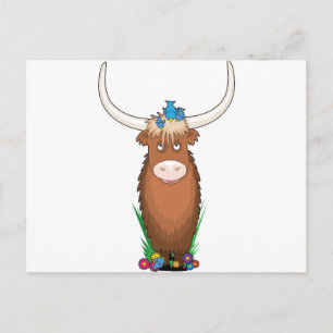 Animal Alphabet Yak Postkarte