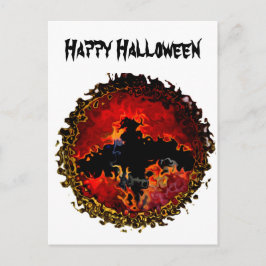 Animal Art Spooky Bat Postkarte