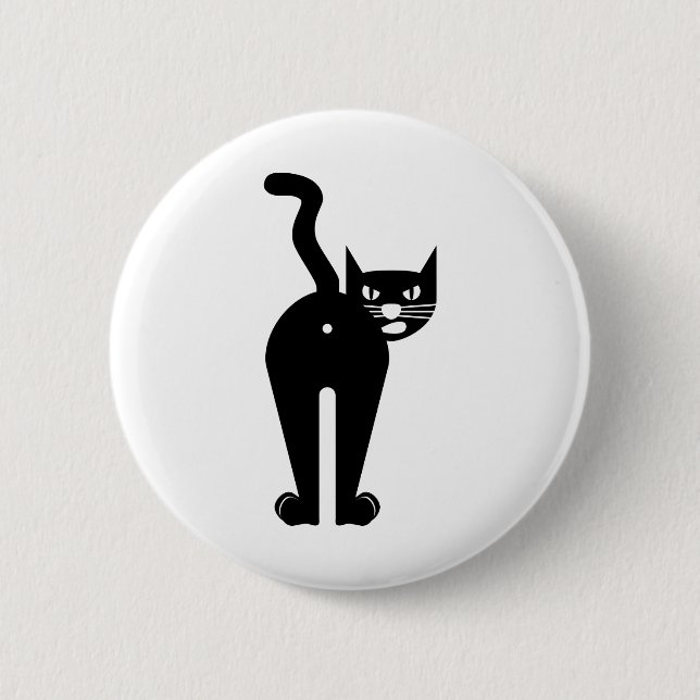 Animal Cat Mammal Silhouette Button (Vorderseite)