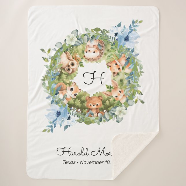 Animal Cubs Elegant Niedlich Baby Boy Sherpadecke (Vorderseite)