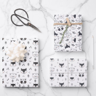 Animal Cute Illustration Geschenkpapier Set
