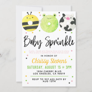 Animal Donut Baby Sprinkle Dusche Einladung