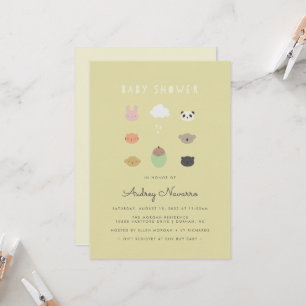 Animal Friends Baby Shower Sunshine Einladung