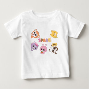 Animal Frienz farbenfrohe Cartoon-Charaktere Baby T-shirt