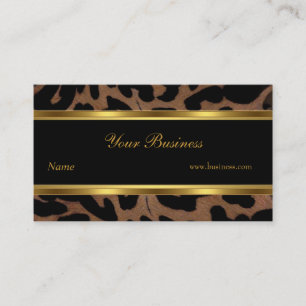 Animal Gold Black Stripe Elegante Klasse 2 Visitenkarte