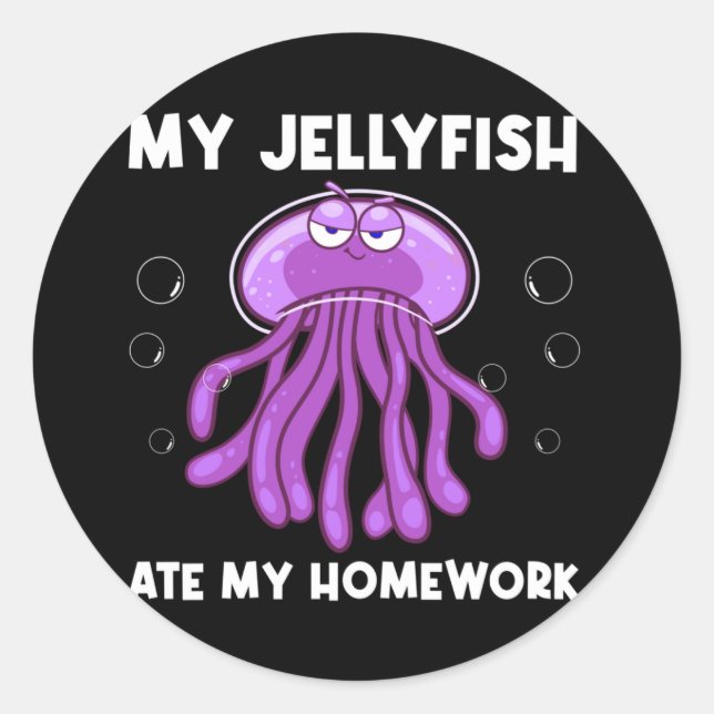 Animal Jellyfish Lover Runder Aufkleber (Vorderseite)