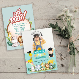 Animal Kids Preschool Graduation Party Invite Einladung