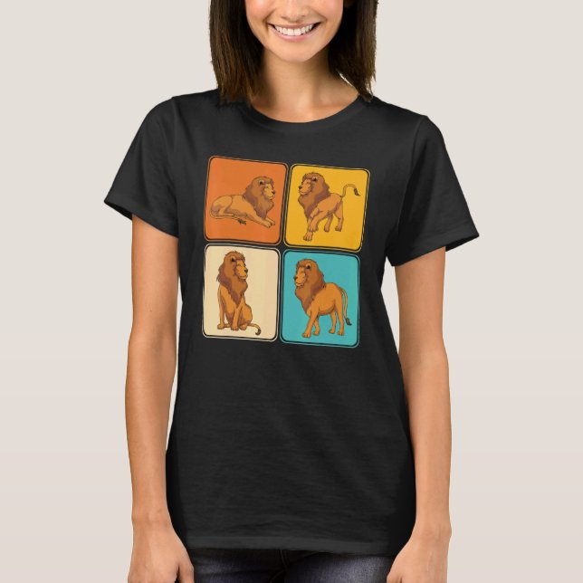 Animal King Pop Africa Safari Lion T-Shirt (Vorderseite)
