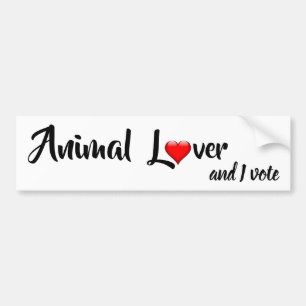Animal Lover und ich stimmen ab Autoaufkleber