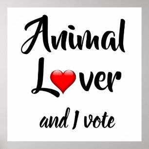 Animal Lover und ich stimmen ab Poster