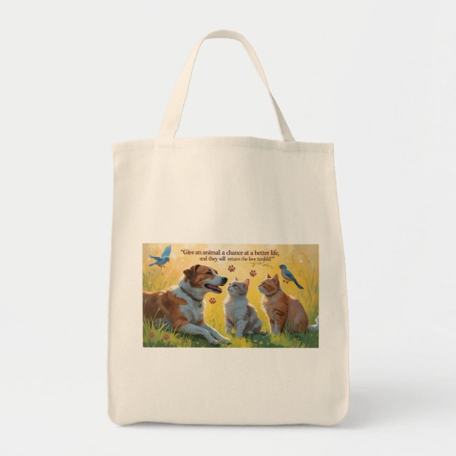 Animal Lovers Tote Bag Tragetasche (Vorne)