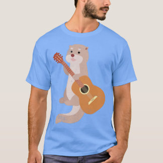 Animal Music Lover Gitarrist Otter T-Shirt