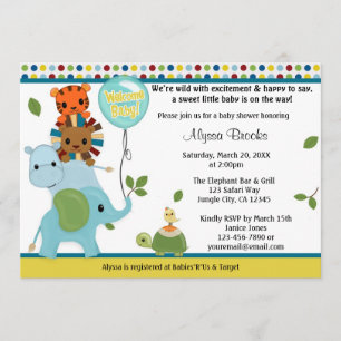 Animal Parade Baby Shower Einladung APK #2