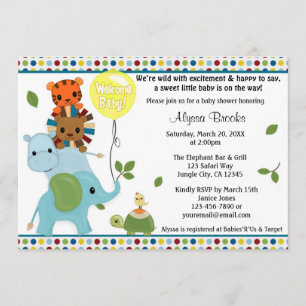 Animal Parade Baby Shower Einladung APK #3
