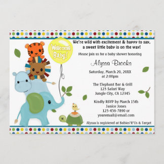Animal Parade Baby Shower Einladung APK #3