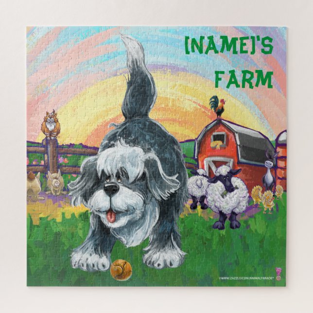 Animal Parade Sheep Chien Barnyard Heure du puzzle (Vertical)