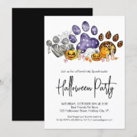Animal Paw Prints Pumpkin Pet Halloween-Party