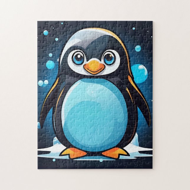 Animal Penguin Blue Niedlich (Vertikal)