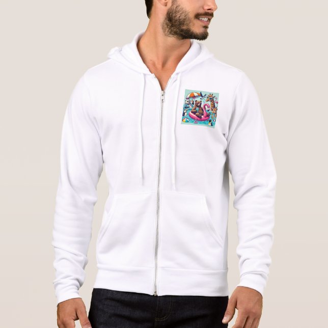 Animal Pool Party Fun T - Shirt" Hoodie (Vorderseite)