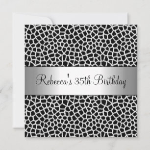 Animal Print 35. Elegante Geburtstagsparty Einladung