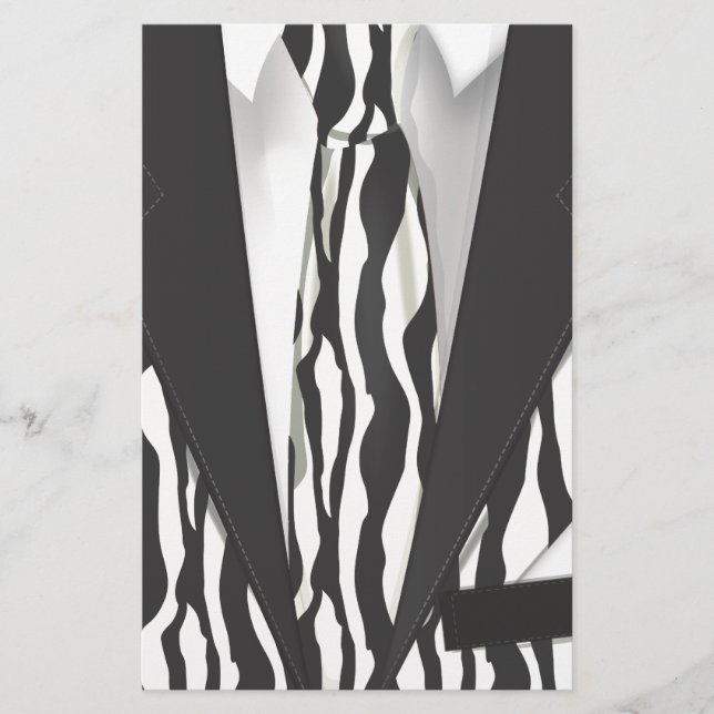 Animal Print Anzug Briefpapier (Vorderseite)