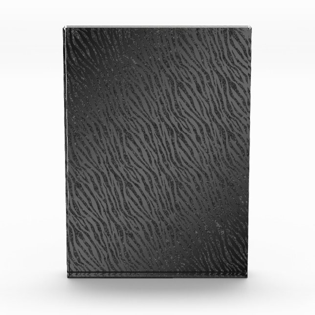 Animal Print Black Glitzer Glam Fotoblock (Vorderseite)