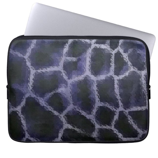 Animal Print Blue Laptopschutzhülle (Vorderseite)