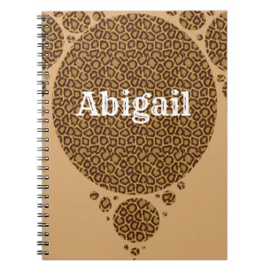 Animal Print Brown Earth Tone Muster Wild Cat Notizblock