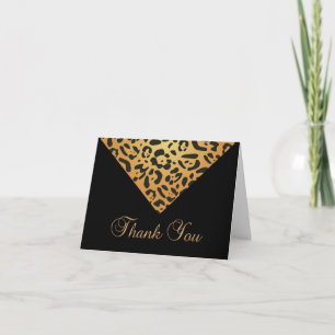 Animal Print Dankeschön Hinweise Dankeskarte
